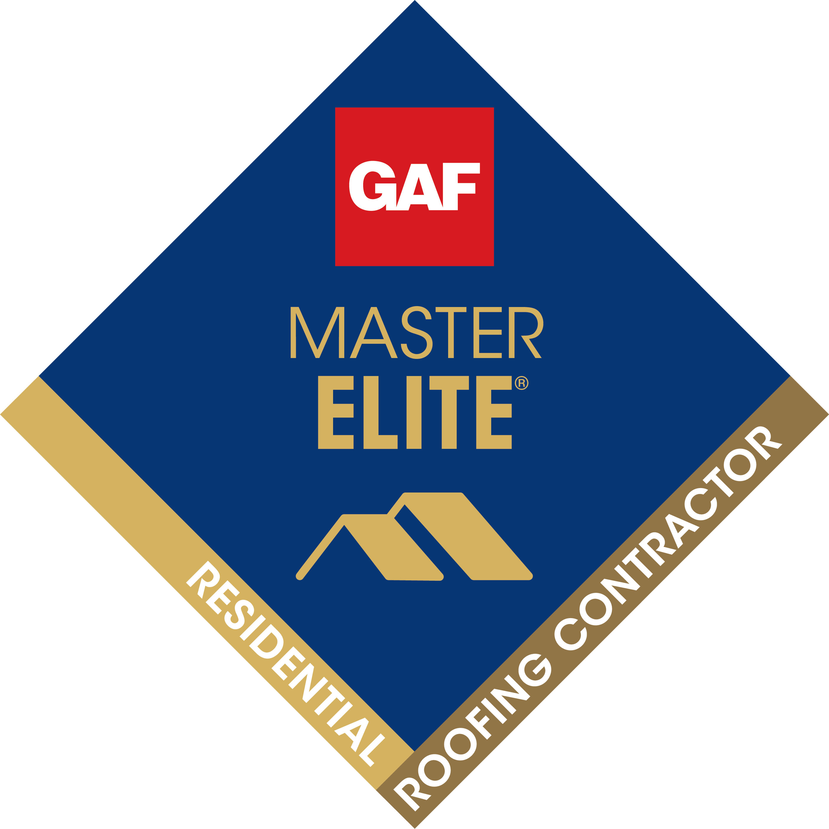 MIDWESTGuard: The top 2% of GAF Certified Roofers | Guaranteed Superior Protection. GAF Master Elite Factory-Certified Residential Roofing Contractor Badge for MIDWESTGuard LLC serving Joplin, MO, and Springdale, AR.